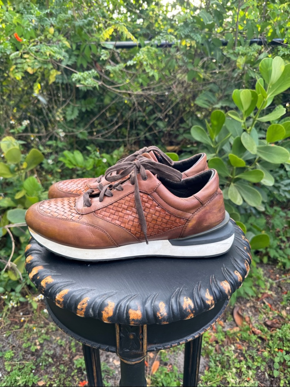 Johnston & Murphy Briggs jogger Italian calfskin sneakers, size 10.5 men’s